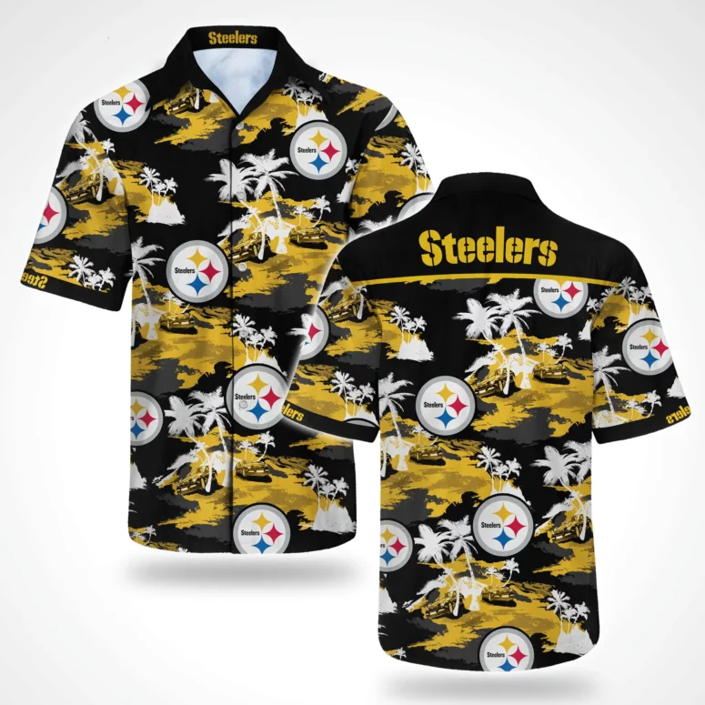Pittsburgh Steelers Tropical Camo Hawaiian Shirt Pittsburgh Steelers Tropical Camo Hawaiian Shirt