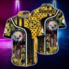 Pittsburgh Steelers US Flag Skull NFL Football Team Hawaiian Shirt