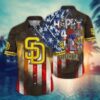 San Diego Padres Stars and Stripes Celebration Hawaiian Shirt