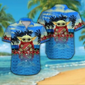 San Francisco 49ers Baby Yoda NFL Football Team Hawaiian Shirt