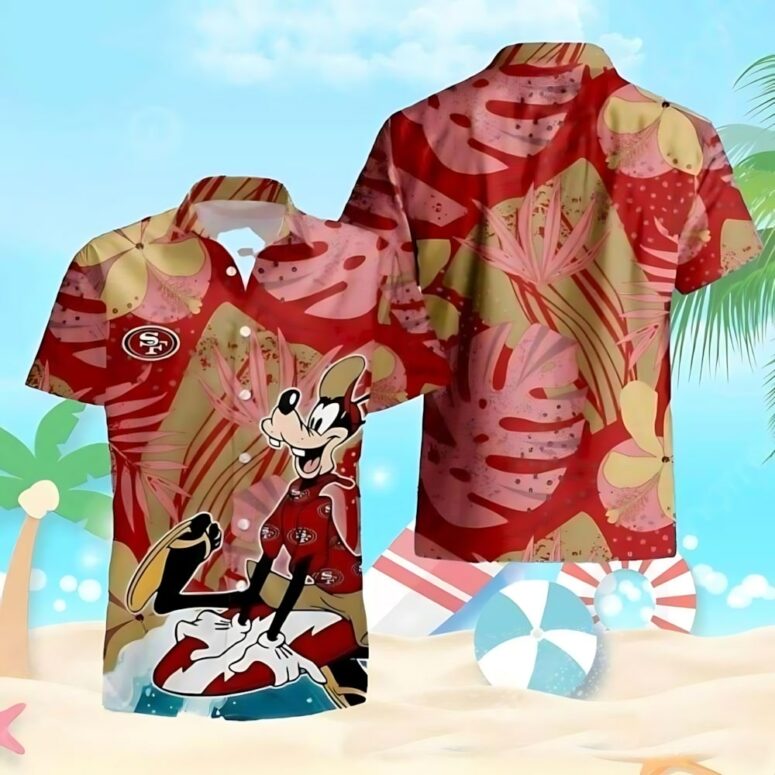 San Francisco 49ers Goofy Adventure Edition Hawaiian Shirt San Francisco 49ers Goofy Adventure Edition Hawaiian Shirt