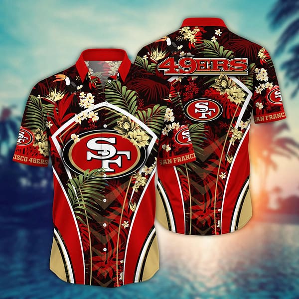 San Francisco 49ers Greenery NFL Football Team Hawaiian Shirt San Francisco 49ers Greenery NFL Football Team Hawaiian Shirt