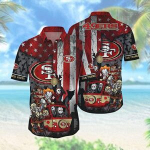 San Francisco 49ers Horror Characters NFL Football Team Hawaiian Shirt