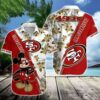 San Francisco 49ers Mickey Hibiscus Adventure Hawaiian Shirt