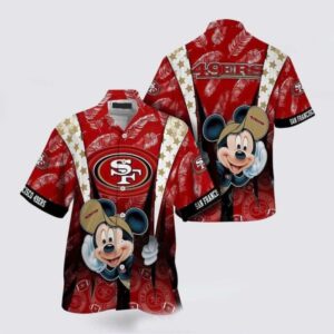 San Francisco 49ers Mickey Tropical Touchdown Hawaiian Shirt