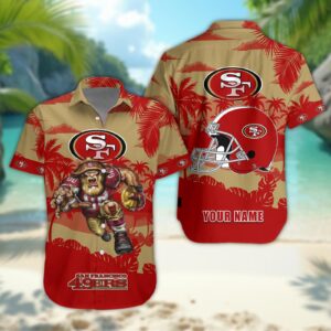 San Francisco 49ers Personalized Hawaiian Shirt ??Custom Name
