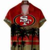 San Francisco 49ers Sunset Palms Tree Hawaiian Shirt