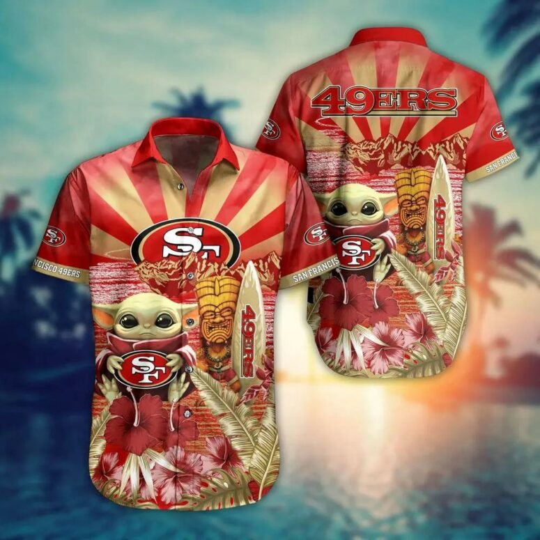 San Francisco 49ers Tiki Paradise Hawaiian Shirt San Francisco 49ers Tiki Paradise Hawaiian Shirt