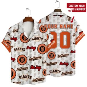 San Francisco Giants Bay Pride Personalized Name Number Hawaiian Shirt