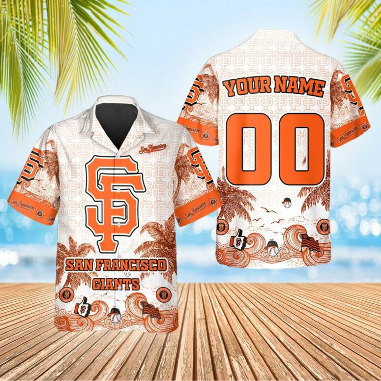San Francisco Giants Personalized Name Number Hawaiian Shirt San Francisco Giants Personalized Name Number Hawaiian Shirt