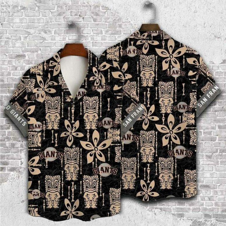 San Francisco Giants Tribal Tiki Hawaiian Shirt San Francisco Giants Tribal Tiki Hawaiian Shirt