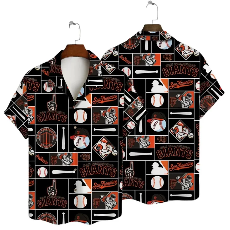 San Francisco Giants Vintage Baseball Patch Hawaiian Shirt San Francisco Giants Vintage Baseball Patch Hawaiian Shirt