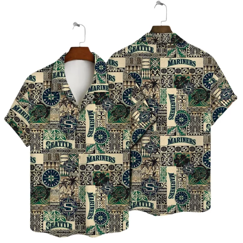 Seattle Mariners Aloha Waves Hawaiian Shirt Seattle Mariners Aloha Waves Hawaiian Shirt