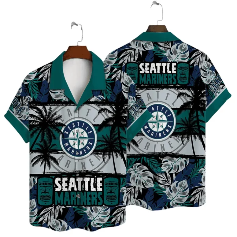 Seattle Mariners Sunset Shores Hawaiian Shirt Seattle Mariners Sunset Shores Hawaiian Shirt