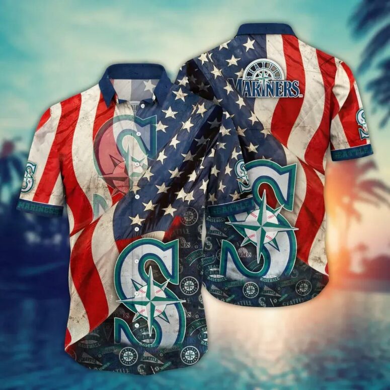 Seattle Mariners Tropical Breeze Hawaiian Shirt Seattle Mariners Tropical Breeze Hawaiian Shirt
