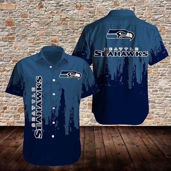 Seattle Seahawks Basic V1 NFL Football Team Hawaiian Shirt Seattle Seahawks Basic V1 NFL Football Team Hawaiian Shirt