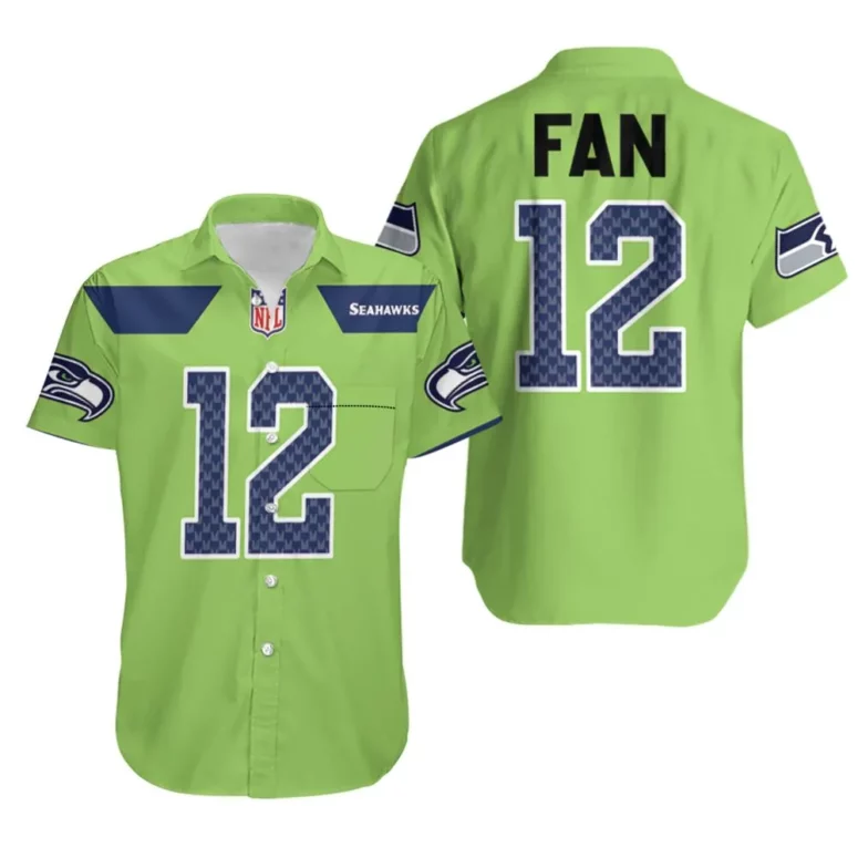 Seattle Seahawks Fan 12 Green Hawaiian Shirt Seattle Seahawks Fan 12 Green Hawaiian Shirt