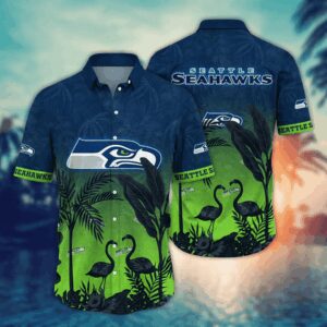 Seattle Seahawks Flamingo NFL Football Team Hawaiian Shirt