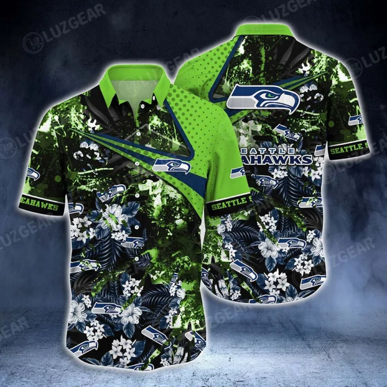 Seattle Seahawks Jungle Impact Hawaiian Shirt Seattle Seahawks Jungle Impact Hawaiian Shirt