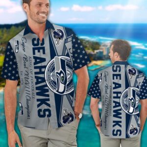 Seattle Seahawks King Of Football NFL Football Team Hawaiian Shirt