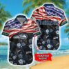 Seattle Seahawks Patriotic Bloom Personalized Hawaiian Shirt