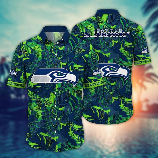 Seattle Seahawks Summer Forest NFL Football Team Hawaiian Shirt Seattle Seahawks Summer Forest NFL Football Team Hawaiian Shirt