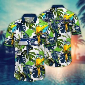 Seattle Seahawks Tropical Forests NFL Football Team Hawaiian Shirt