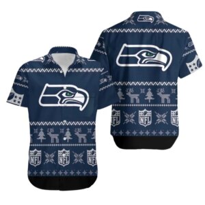 Seattle Seahawks Ugly Style Winter Knit Hawaiian Shirt