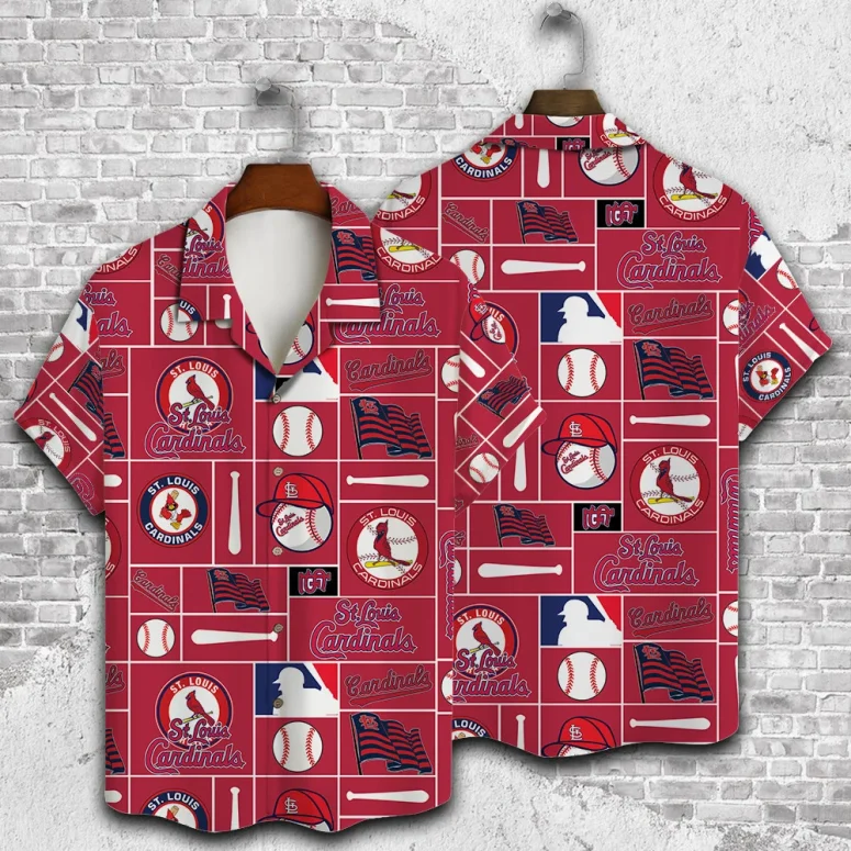 St. Louis Cardinals Baseball Blocks Hawaiian Shirt St. Louis Cardinals Baseball Blocks Hawaiian Shirt