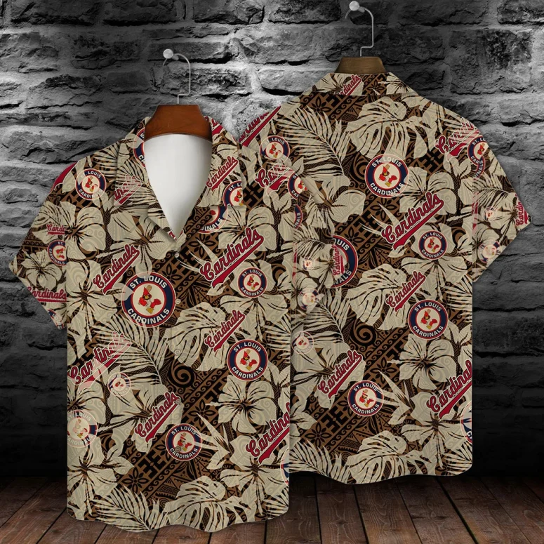 St. Louis Cardinals Tropical Tribal Hawaiian Shirt St. Louis Cardinals Tropical Tribal Hawaiian Shirt