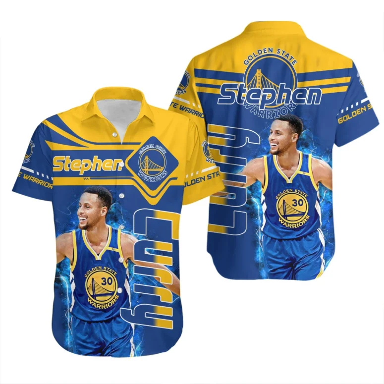 Stephen Curry Golden State Warriors Hawaiian Shirt Stephen Curry Golden State Warriors Hawaiian Shirt