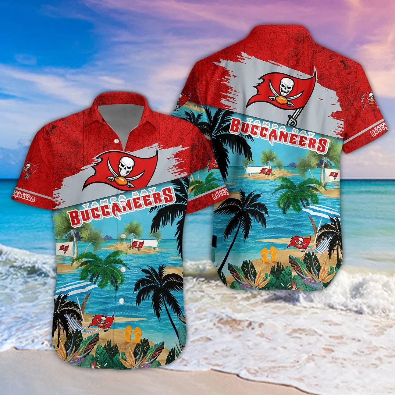Tampa Bay Buccaneers Beach NFL Football Team Hawaiian Shirt Tampa Bay Buccaneers Beach NFL Football Team Hawaiian Shirt