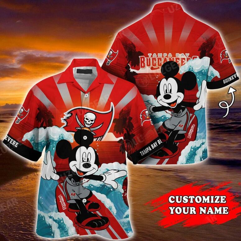 Tampa Bay Buccaneers Buccaneer Beach Hawaiian Shirt Tampa Bay Buccaneers Buccaneer Beach Hawaiian Shirt