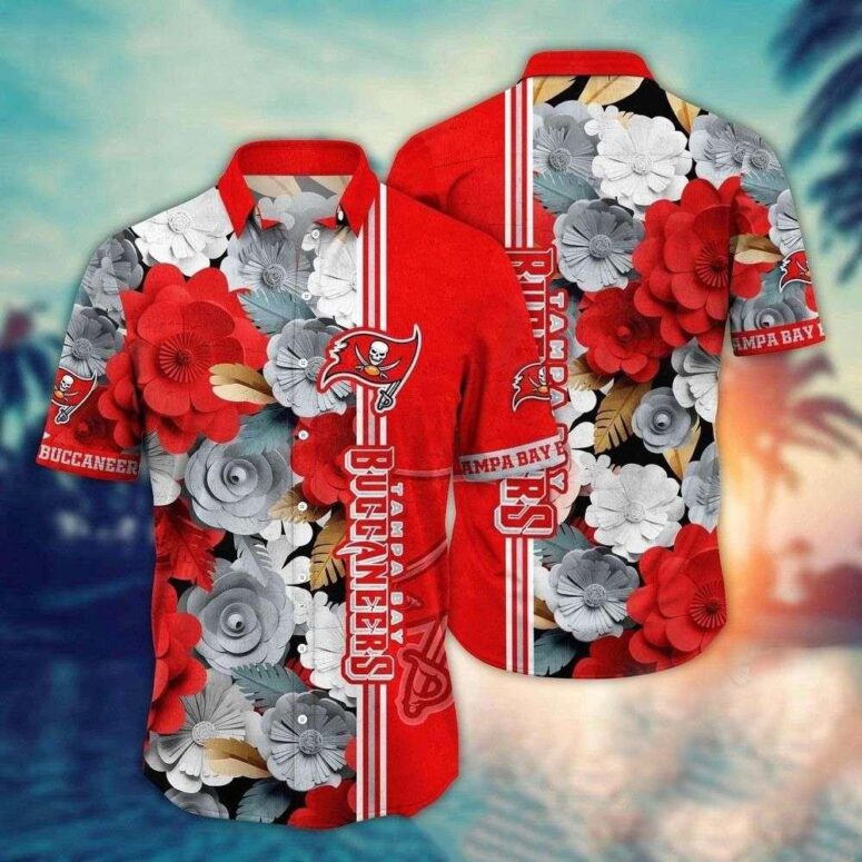 Tampa Bay Buccaneers Fierce Flow Hawaiian Shirt Tampa Bay Buccaneers Fierce Flow Hawaiian Shirt