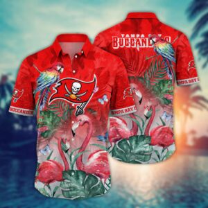 Tampa Bay Buccaneers Flamingo NFL Football Team Hawaiian Shirt