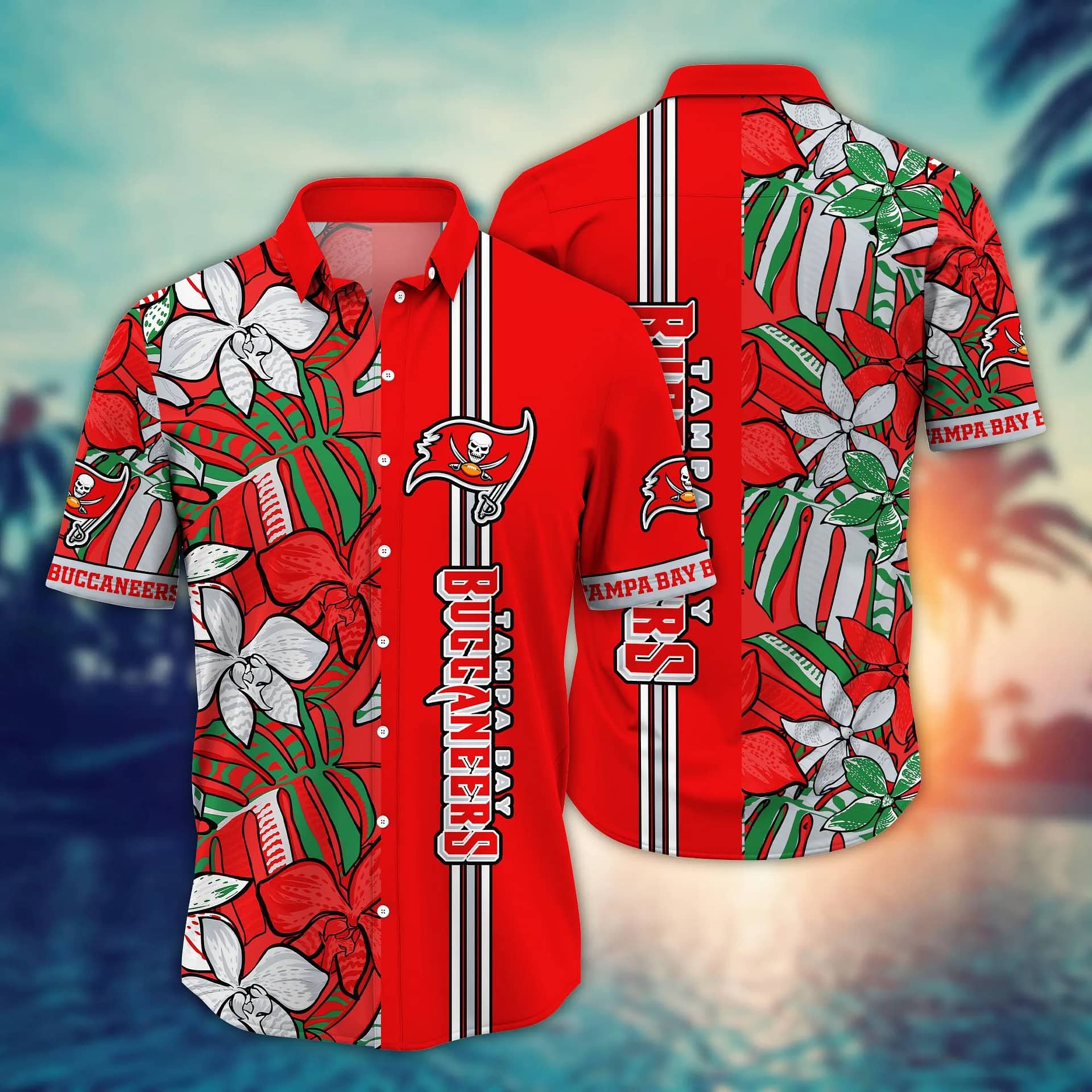 Tampa Bay Buccaneers Heatwave NFL Football Team Hawaiian Shirt Tampa Bay Buccaneers Heatwave NFL Football Team Hawaiian Shirt