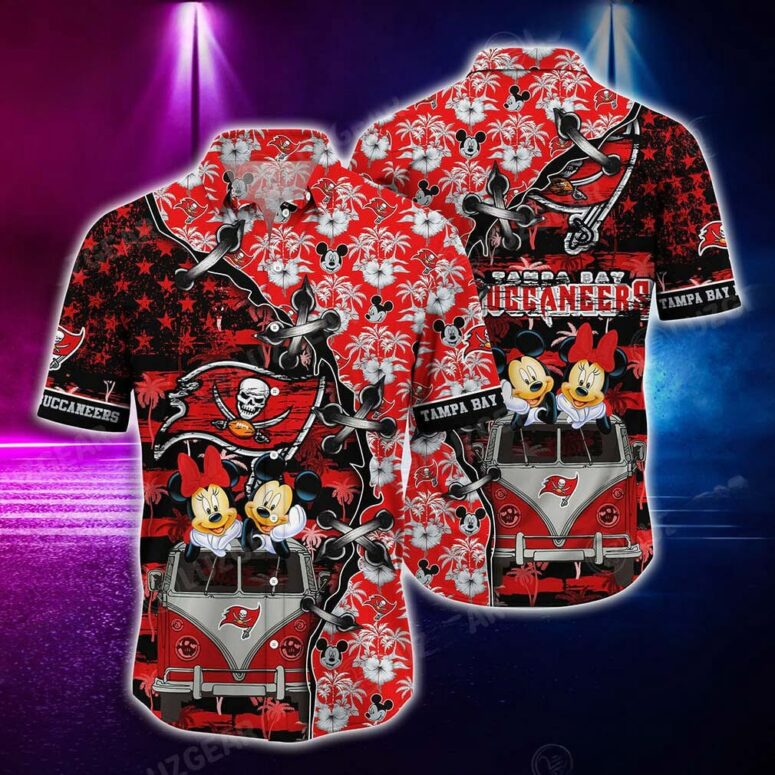 Tampa Bay Buccaneers Mickey Graphic Hawaiian Shirt Tampa Bay Buccaneers Mickey Graphic Hawaiian Shirt