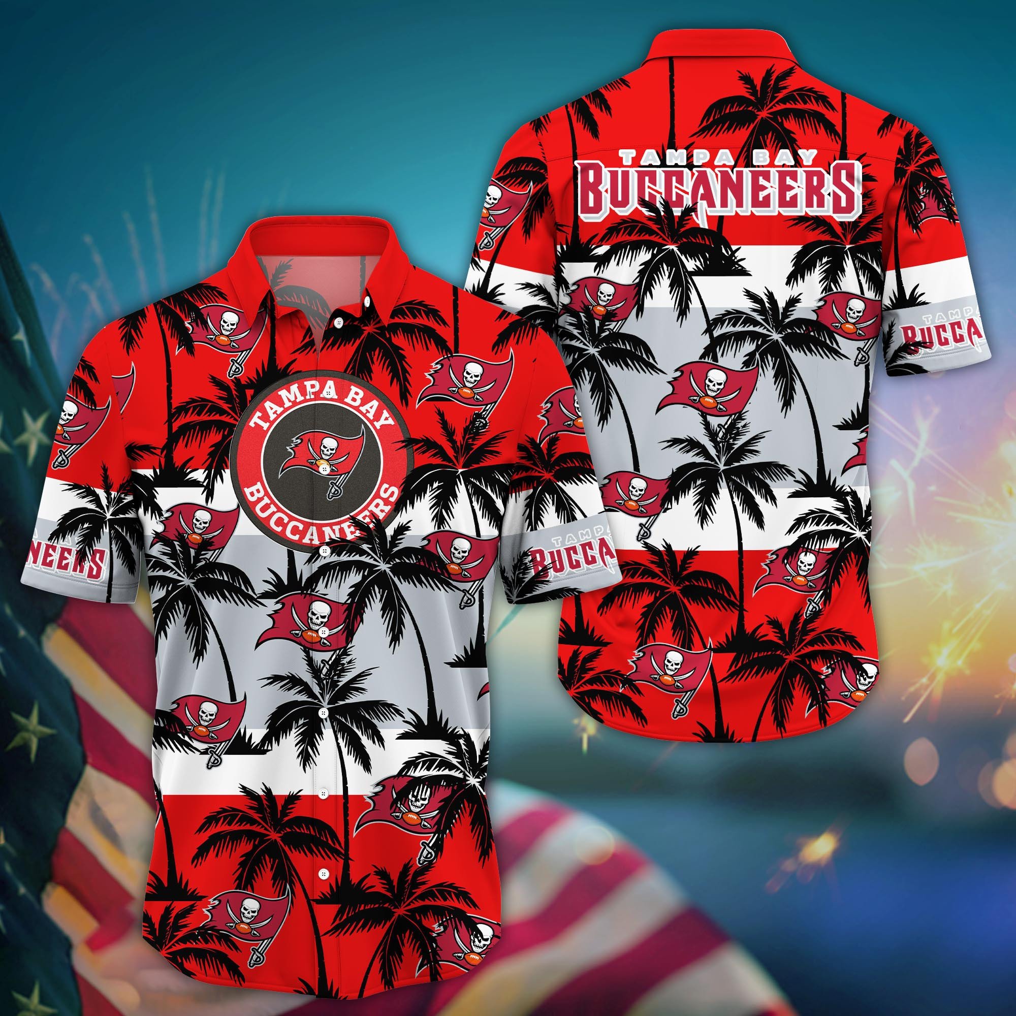 Tampa Bay Buccaneers Palm Tree NFL Football Team Hawaiian Shirt Tampa Bay Buccaneers Palm Tree NFL Football Team Hawaiian Shirt