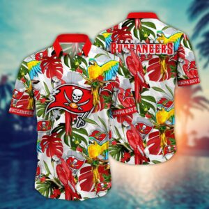 Tampa Bay Buccaneers Parrots NFL Football Team Hawaiian Shirt