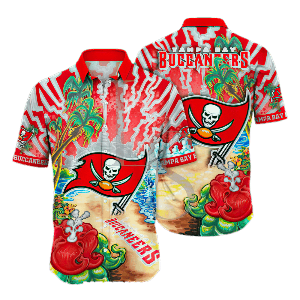 Tampa Bay Buccaneers Seashore NFL Football Team Hawaiian Shirt Tampa Bay Buccaneers Seashore NFL Football Team Hawaiian Shirt