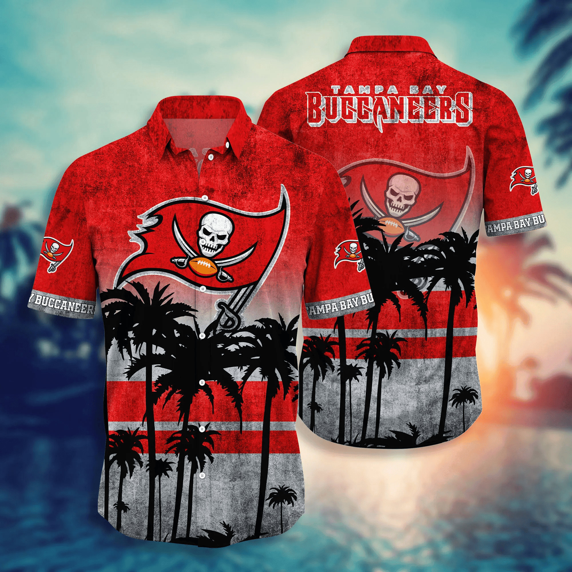 Tampa Bay Buccaneers Seaside NFL Football Team Hawaiian Shirt Tampa Bay Buccaneers Seaside NFL Football Team Hawaiian Shirt