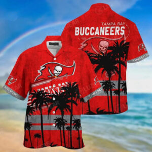 Tampa Bay Buccaneers Skull and Viking Hawaiian Shirt