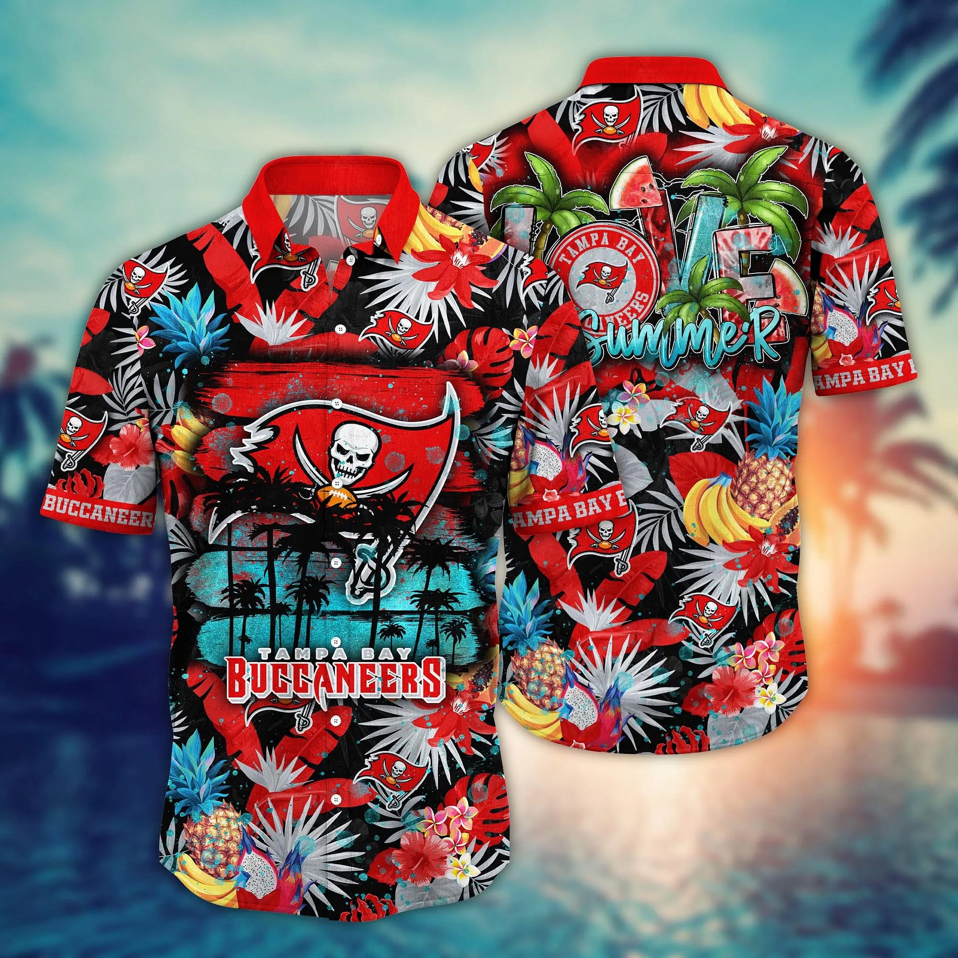 Tampa Bay Buccaneers Summer NFL Football Team Hawaiian Shirt Tampa Bay Buccaneers Summer NFL Football Team Hawaiian Shirt