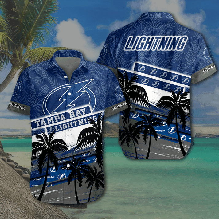Tampa Bay Lightning Thunder Wave Hawaiian Shirt Tampa Bay Lightning Thunder Wave Hawaiian Shirt