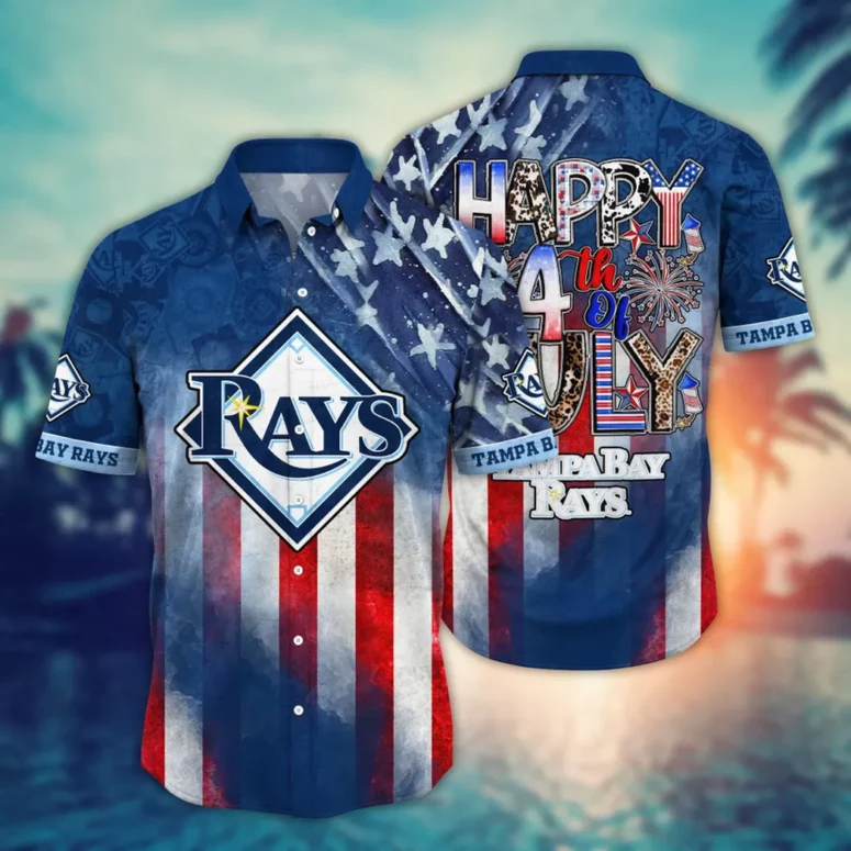 Tampa Bay Rays 4th of July Celebration Hawaiian Shirt Tampa Bay Rays 4th of July Celebration Hawaiian Shirt