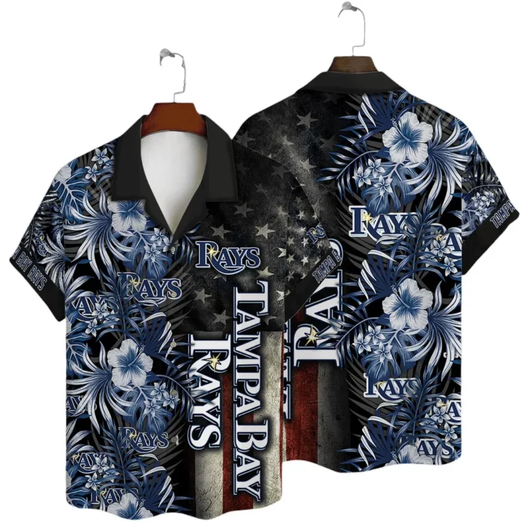 Tampa Bay Rays Stars Stripes Hawaiian Shirt Tampa Bay Rays Stars Stripes Hawaiian Shirt