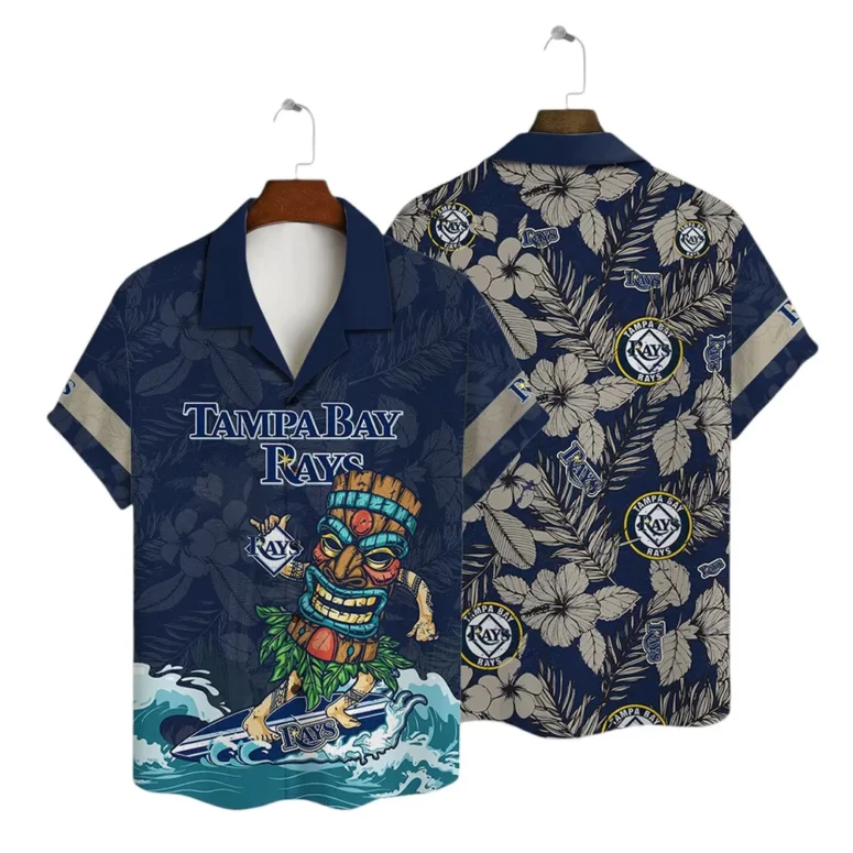 Tampa Bay Rays Surfer Tiki Hawaiian Shirt Tampa Bay Rays Surfer Tiki Hawaiian Shirt