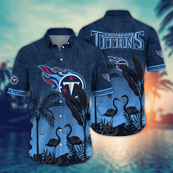 Tennessee Titans Flamingo NFL Football Team Hawaiian Shirt Tennessee Titans Flamingo NFL Football Team Hawaiian Shirt