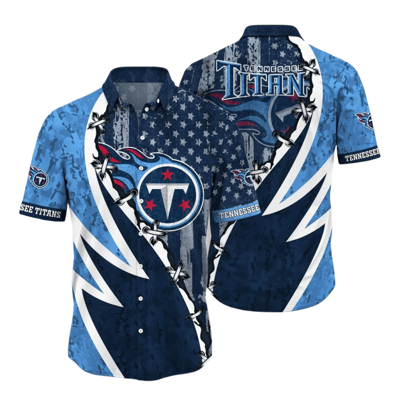 Tennessee Titans Lightning Stars Hawaiian Shirt Tennessee Titans Lightning Stars Hawaiian Shirt