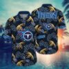 Tennessee Titans Palm Tree Leaves NFL Football Team Hawaiian Shirt